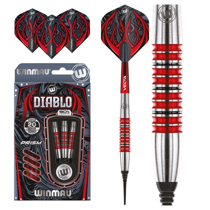 SET 3 FRECCETTE SOFT DIABLO 90% TUNGSTENO 20G. - Winmau